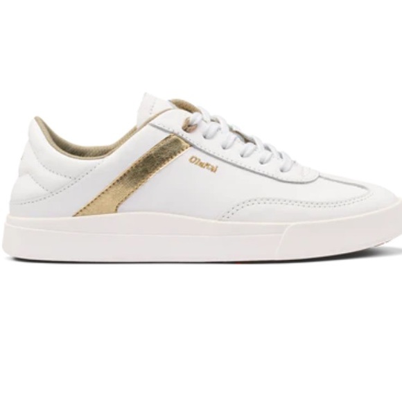 OluKai Shoes - OluKai Ha’upu Sneakers White & Gold 9.5